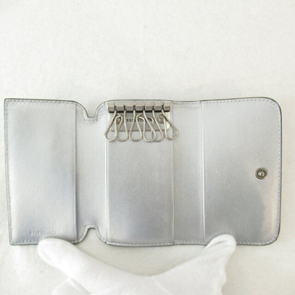 Balenciaga Black Case Key Leather Keychains Accessories View 3